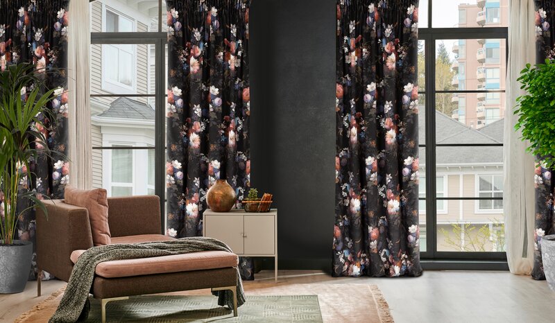 Zasłona gotowa Karen czarna 140 x 270 cm – zaciemniająca i stylowa