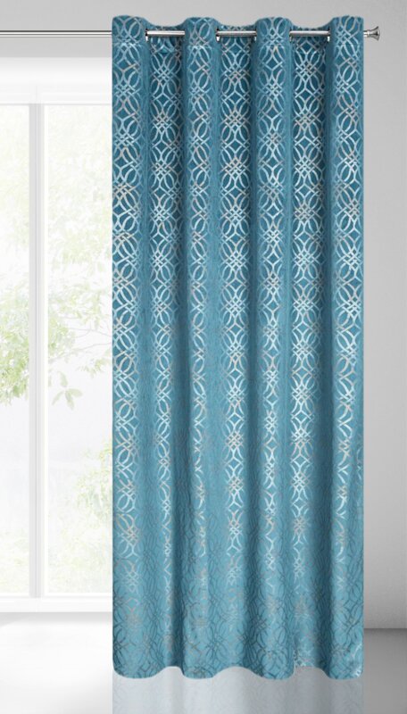 Zasłona gotowa Areta niebieska 140 x 250 cm – zaciemnia wnętrze