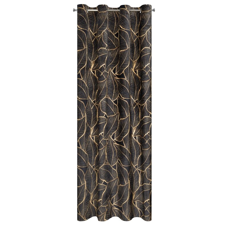 ZASŁONA GOTOWA ASTEJA 140 X 250 CM CZARNY