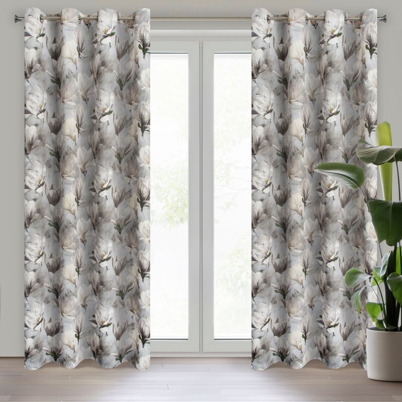 Zasłona gotowa LARI popielata 140 x 250 cm – zaciemnia pomieszczenie
