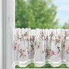 Firana gotowa kwiatowa biała 150 x 30 cm – rozproszone światło