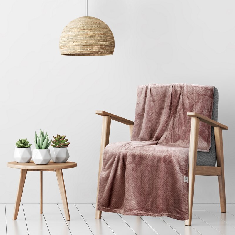 Koc fotelowy Cindy5 ceglasty 70 x 160 cm – miękki i przytulny