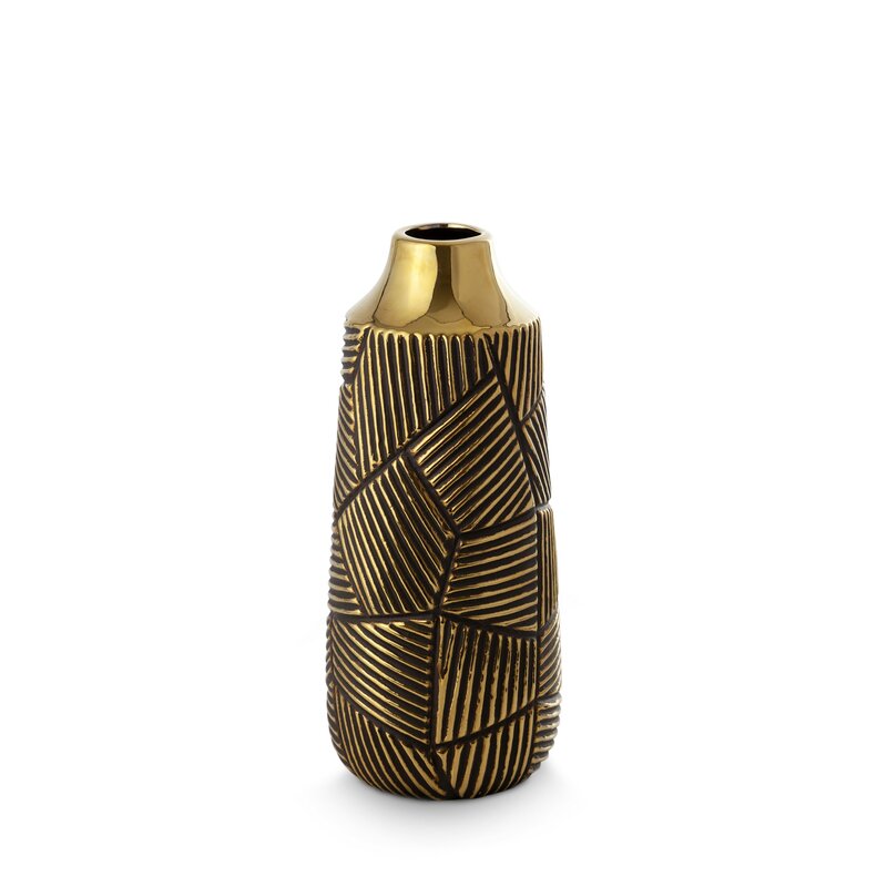 WAZON DEKORACYJNY EMMI (06) O 12 X 25 CM CZARNY
