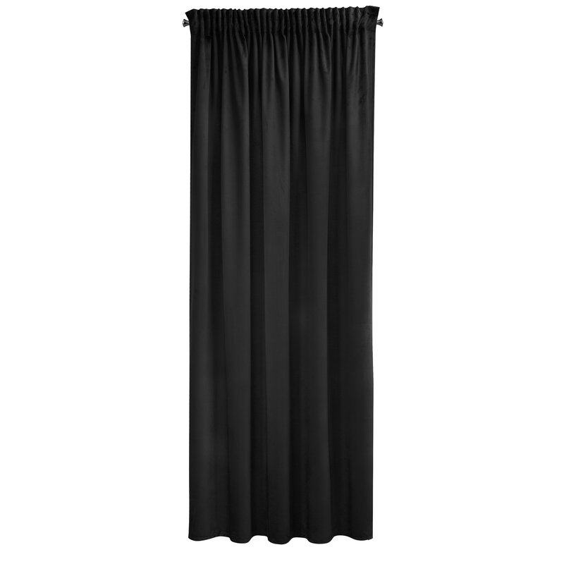 Zasłona gotowa Sibel czarna 140 x 270 cm – zaciemniająca sypialnię
