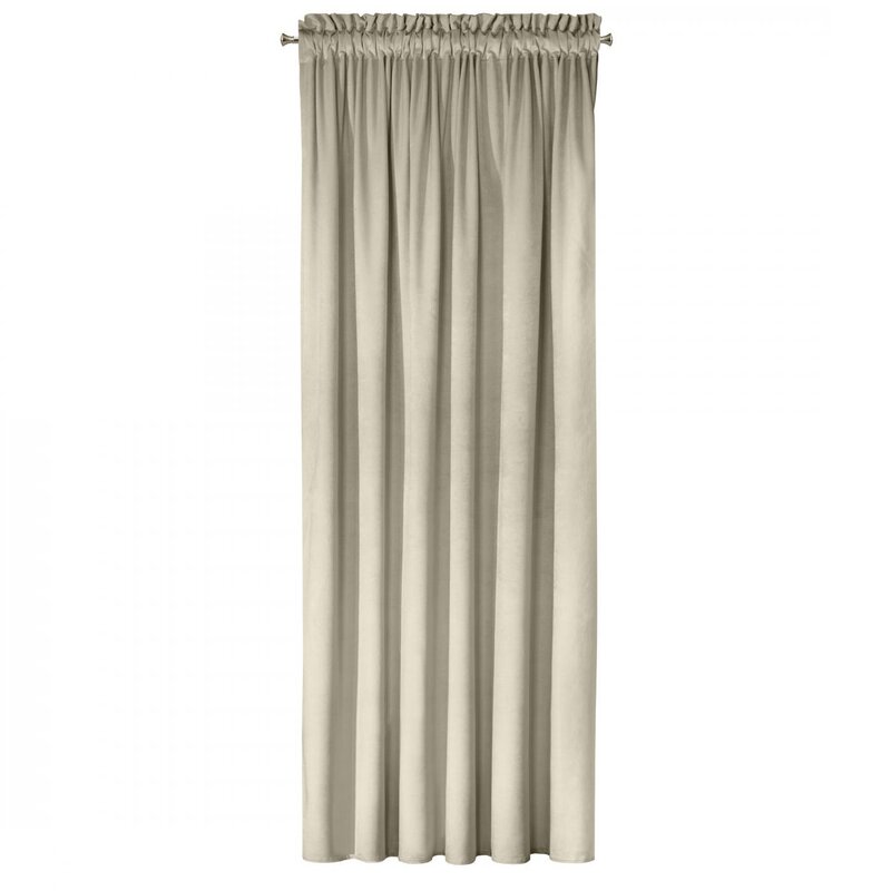Zasłona gotowa D91 Rosa beżowa 135 X 300 CM – miękka w dotyku