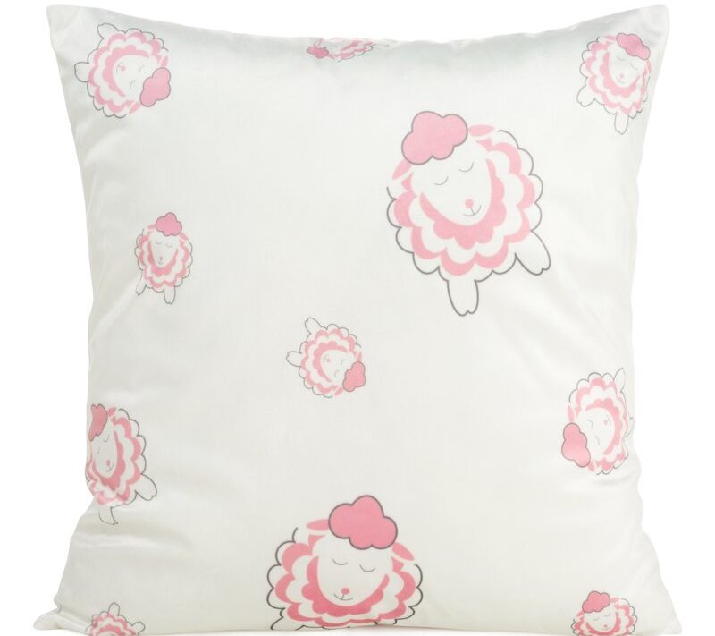 Poszewka Design91 biała 45 x 45 cm – miękka welwetowa