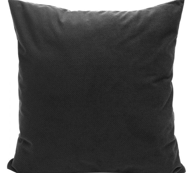 Poszewka welwetowa MILO czarna 45 X 45 CM – miękka w dotyku