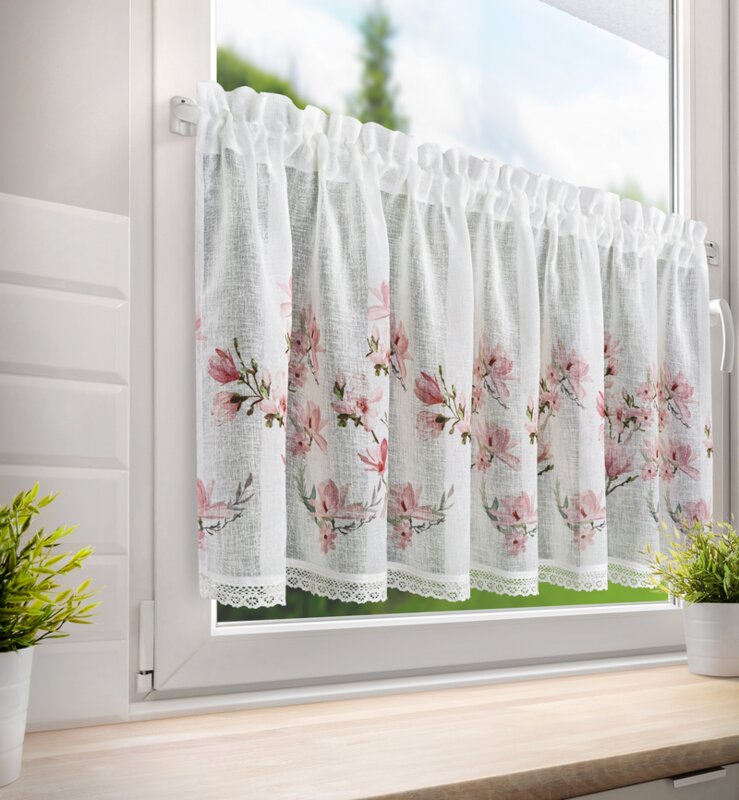 Firana gotowa Amelia biała 150 x 60 cm – rozprasza światło