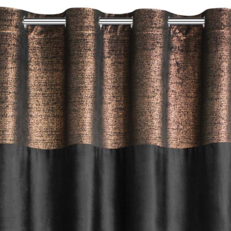 ZASŁONA GOTOWA PERI 140 X 250 CM CZARNY