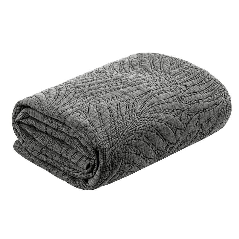 Narzuta Stone stalowa 170 x 210 cm – dodaje przytulności