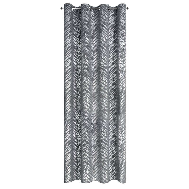 Zasłona gotowa SARA stalowa 140 x 250 cm – zaciemniająca i stylowa