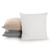 Poszewka boho szara 45 x 45 cm – wprowadza modny akcent