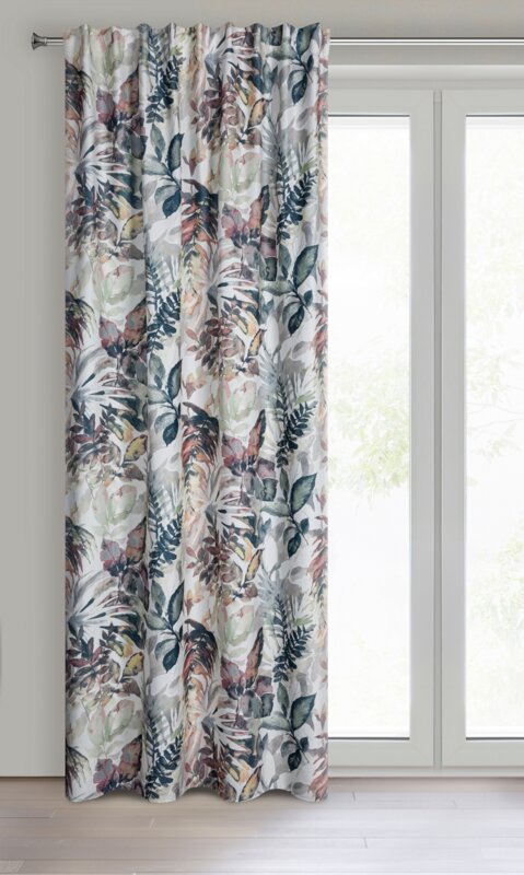 Zasłona gotowa Lilia biała 140 X 270 CM – delikatny kwiatowy wzór