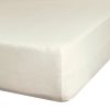 Prześcieradło z gumką Nova3 kremowe 100 x 200 x 25 cm – delikatne dla skóry