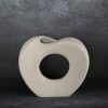 Wazon ceramiczny RISO kremowy 23 X 6 X 21 CM – na komodę i biurko