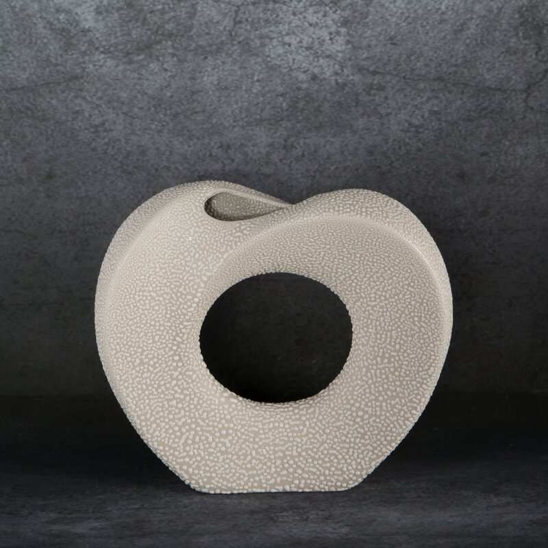 Wazon ceramiczny RISO kremowy 23 X 6 X 21 CM – na komodę i biurko