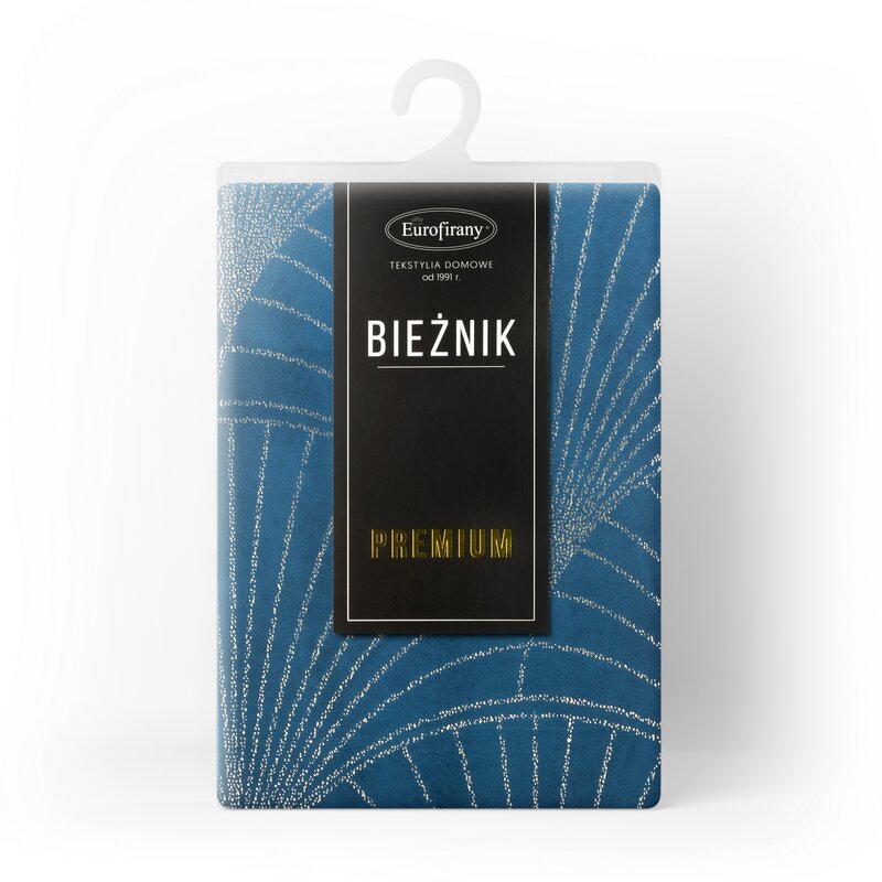 Obrus Blink 14 granatowy 35 X 180 cm – efektowny blask