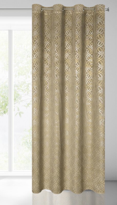 Zasłona gotowa Areta beżowa 140 x 250 cm – dodaje ciepła wnętrzu