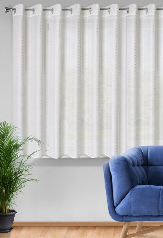 Firana gotowa SIBEL biała 300 x 160 cm – rozjaśnia wnętrze