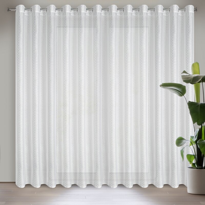 Zasłona gotowa SIBEL biała 300 x 250 cm – rozjaśnia wnętrze