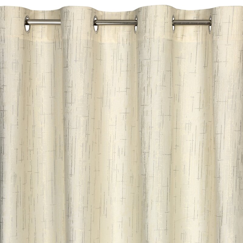 Zasłona gotowa kremowa 140 x 250 cm – dodaje ciepła wnętrzu