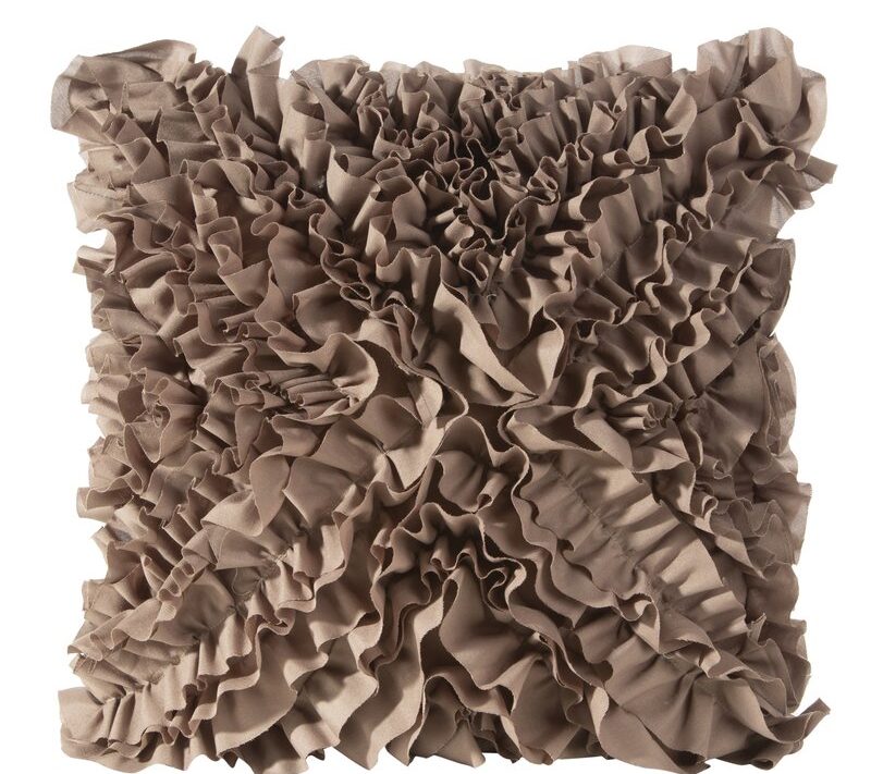 Poszewka microfibra ciemnobeżowa 45 x 45 cm – łatwa w czyszczeniu