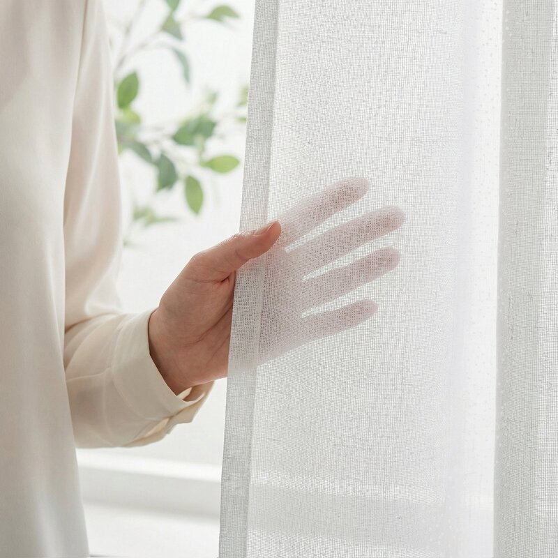 Firana gotowa Rain biała 140 x 270 cm – rozjaśnia wnętrze