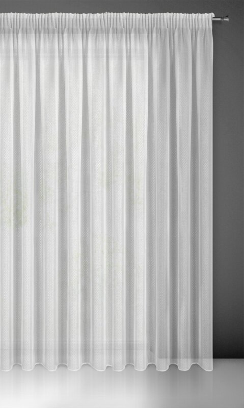Firana gotowa na taśmie Loara biała 300 X 270 cm – rozświetla wnętrze