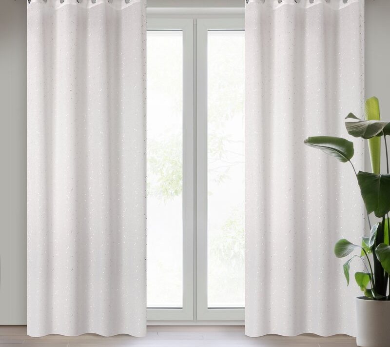 Zasłona gotowa RIVIA biała 140 X 250 CM – rozświetla wnętrze
