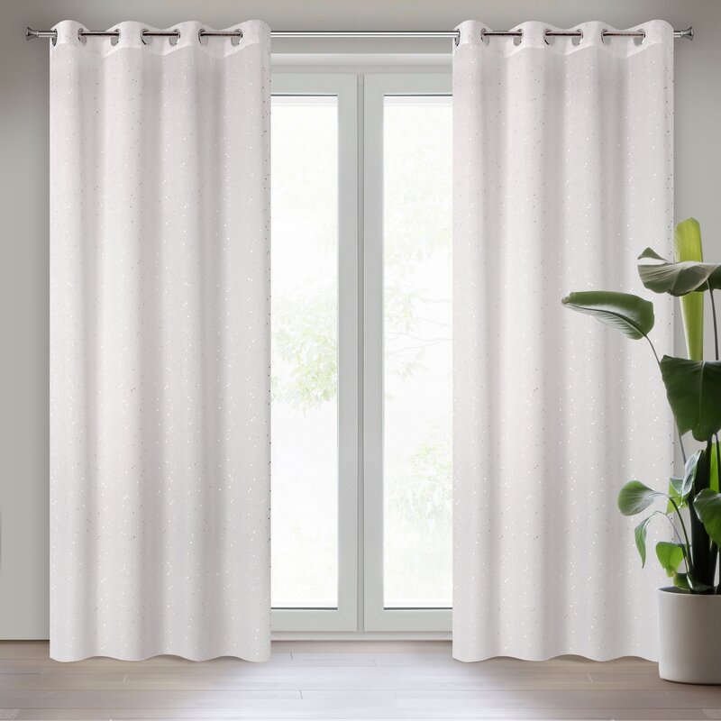 Zasłona gotowa RIVIA biała 140 X 250 CM – rozświetla wnętrze