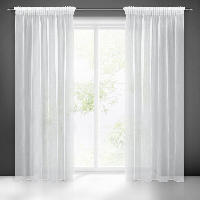 Firana gotowa Pilar biała 140 x 270 cm – rozjaśnia wnętrze