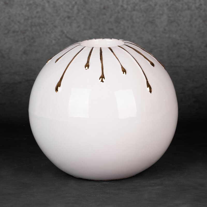 Świecznik ceramiczny Luis biały 15 x 13 cm – subtelny blask