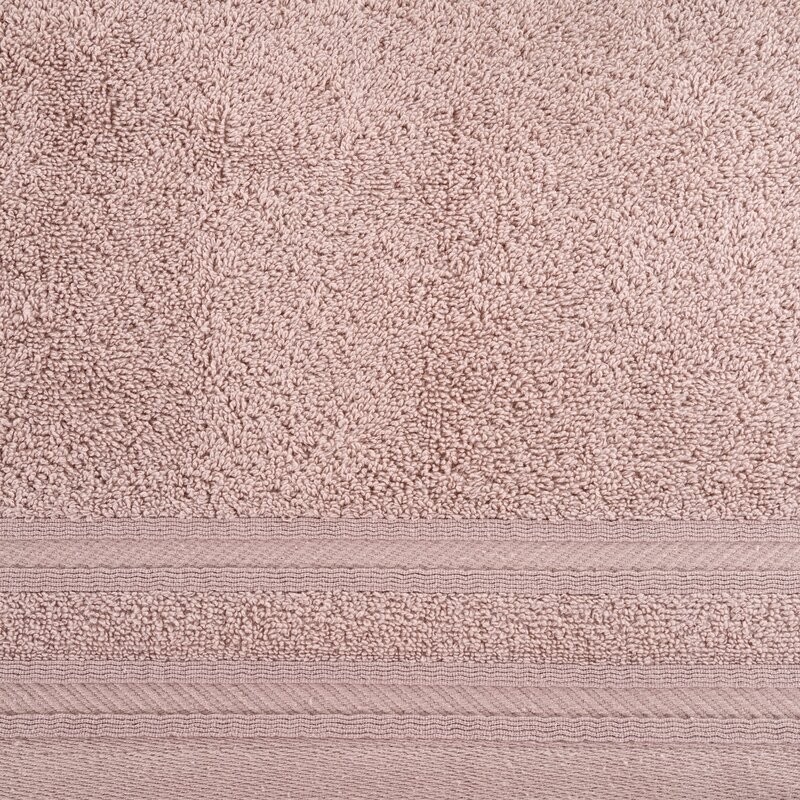 Ręcznik kąpielowy Kely bawełniany żakardowy pudrowy róż 70x140 cm – miękki i chłonny