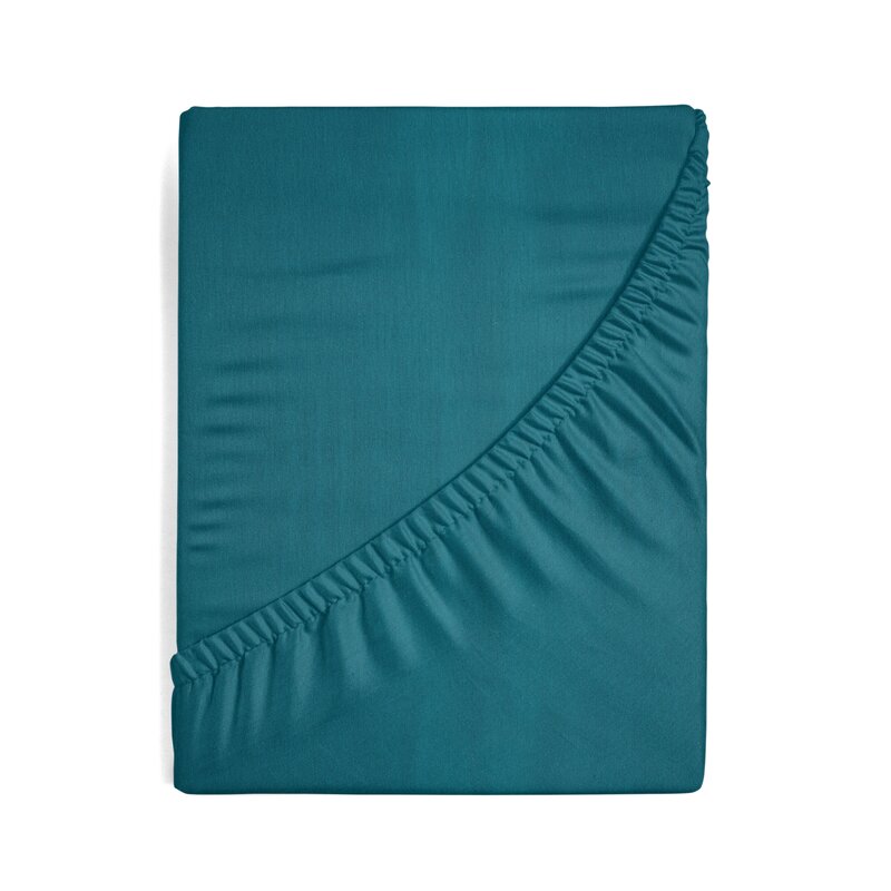 Prześcieradło jersey turkusowe 220 x 200 x 30 cm – miękkie i wygodne