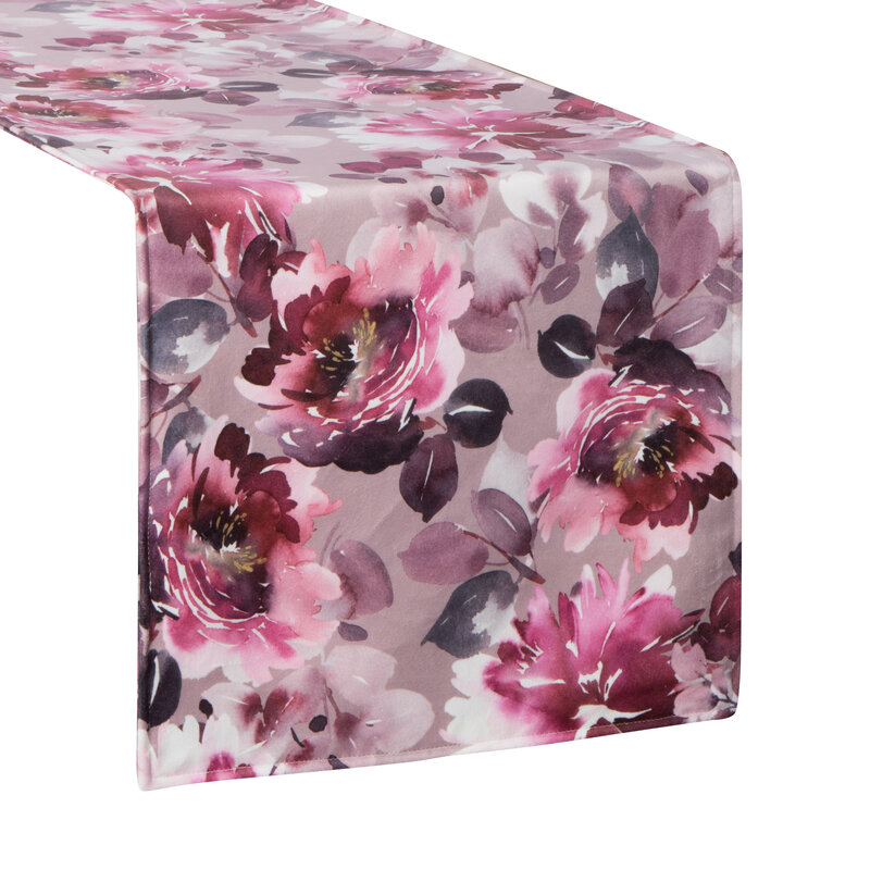 Obrus velvet różowy 35 x 180 cm – dodaje uroku spotkaniom