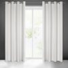 Zasłona gotowa welwet LILI biała 140 x 250 cm – zaciemniająca i elegancka