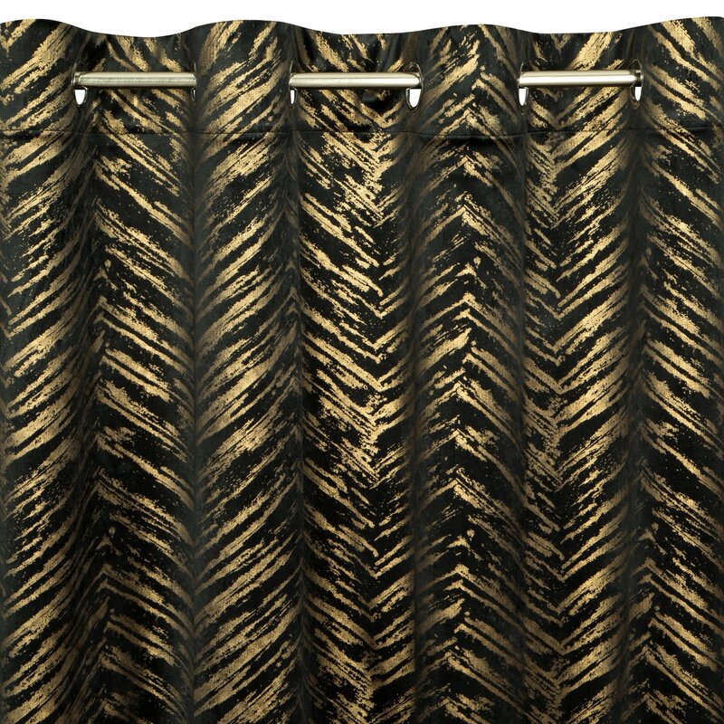 ZASŁONA GOTOWA SARA 140 X 250 CM CZARNY