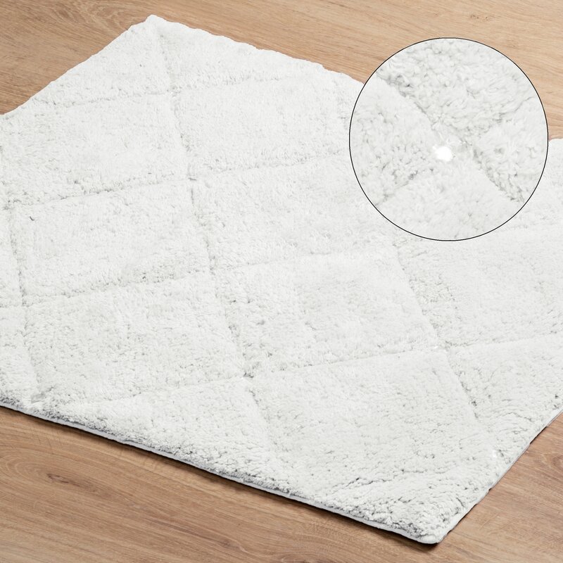 Dywanik łazienkowy CHIC (2) biały 60 x 90 cm – puszysty i miękki