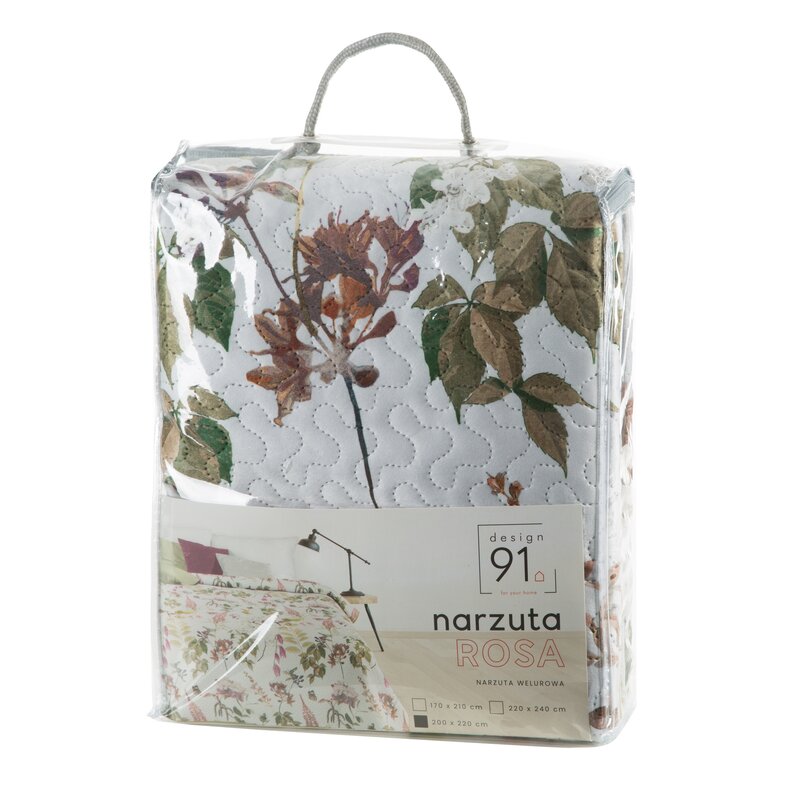 Narzuta welurowa biała 170 x 210 cm – doda przytulności