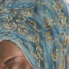 Obraz ręcznie malowany Portret Kobiety w Turbanie beżowy 60 X 80 cm – wprowadza egzotyczny nastrój