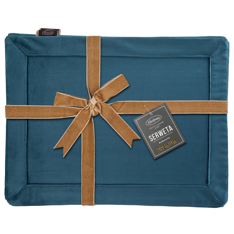 OBRUS VELVET 30 X 40 CM GRANATOWY