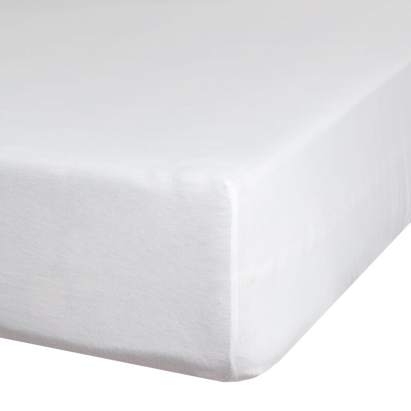 Prześcieradło jersey białe 180 x 200 x 30 cm – miękkie i otulające