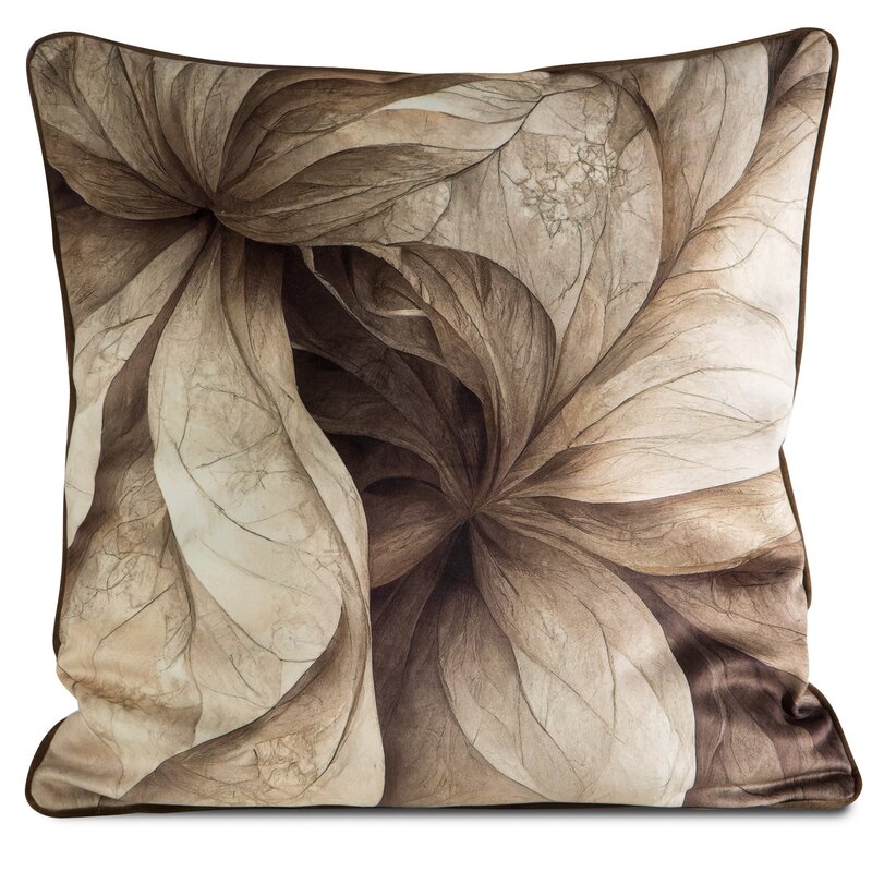 Poszewki velvet Sylvia brązowe 60 x 60 cm – dodatek do sypialni