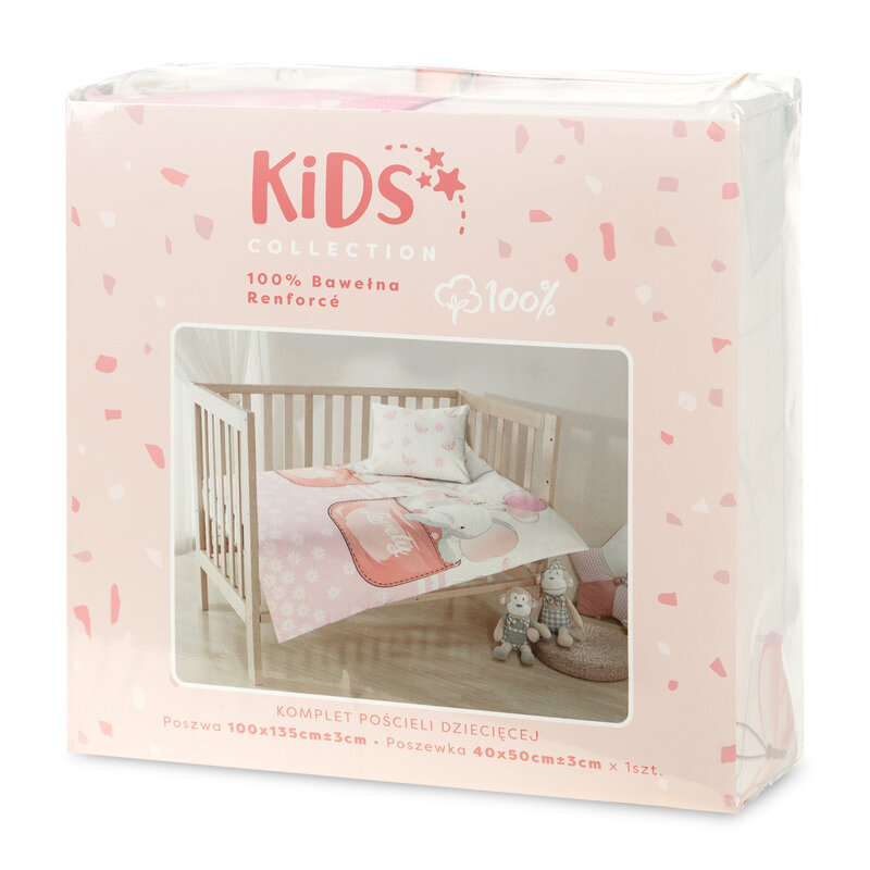 Komplet pościeli dziecięcej KID 14 biały 100 X 135 cm – miękka i przytulna