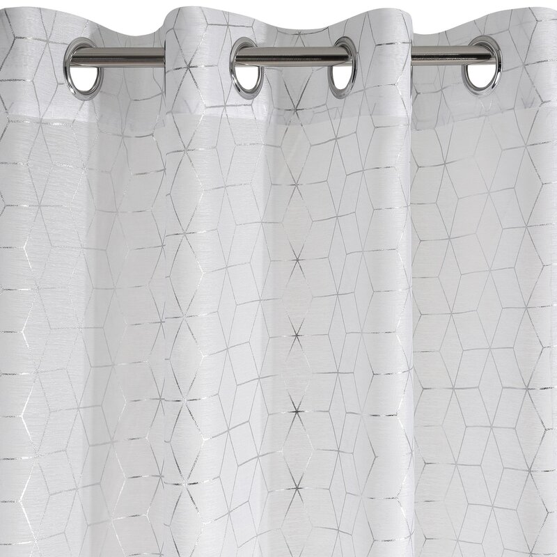 Firana gotowa Seylan biała 140 x 250 cm – zwiewna zasłona