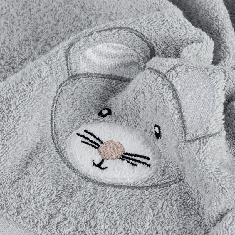 RĘCZNIK DZIECIĘCY BABY71 70 X 140 CM SREBRNY