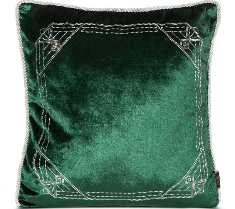 Poszewka velvet Royal 9 ciemnozielona 45 x 45 cm – doda blasku wnętrzu