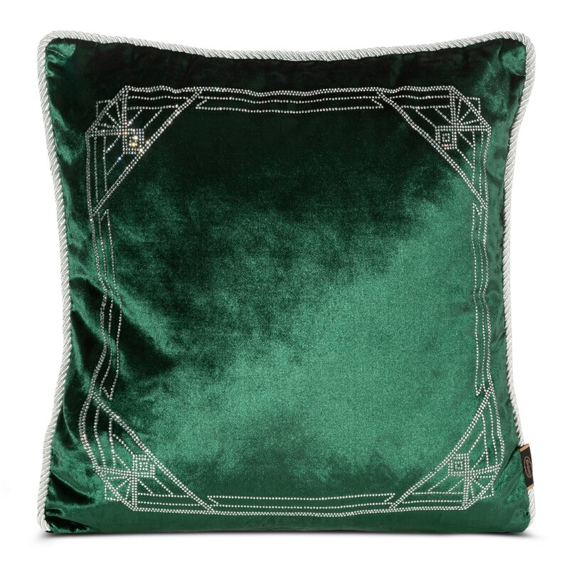Poszewka velvet Royal 9 ciemnozielona 45 x 45 cm – doda blasku wnętrzu