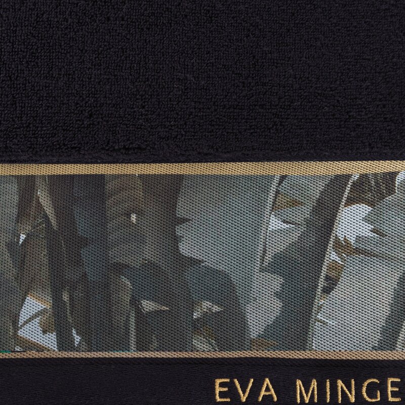 Ręcznik Eva Minge czarny 70 x 140 cm – miękka bawełna 500 GSM