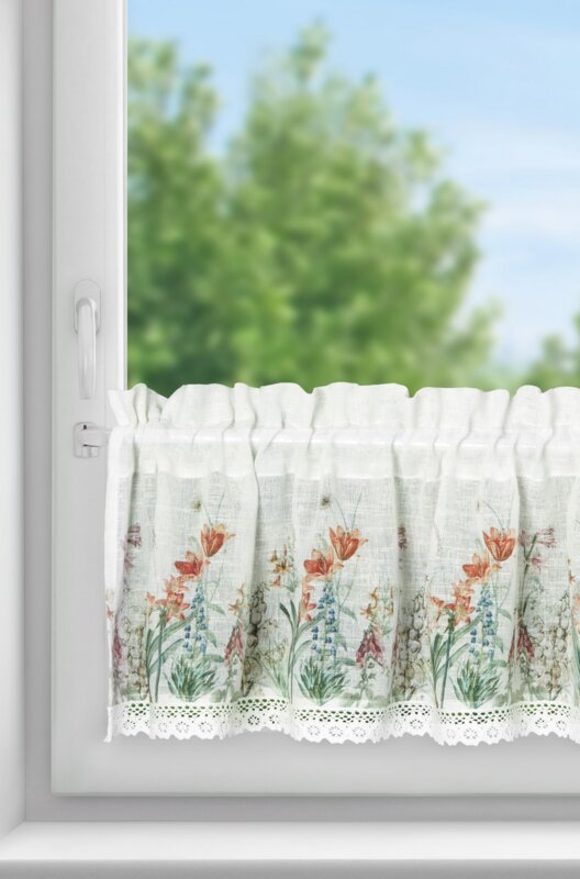 Firana gotowa Nemezja biała 150 x 30 cm – rozjaśnia wnętrze
